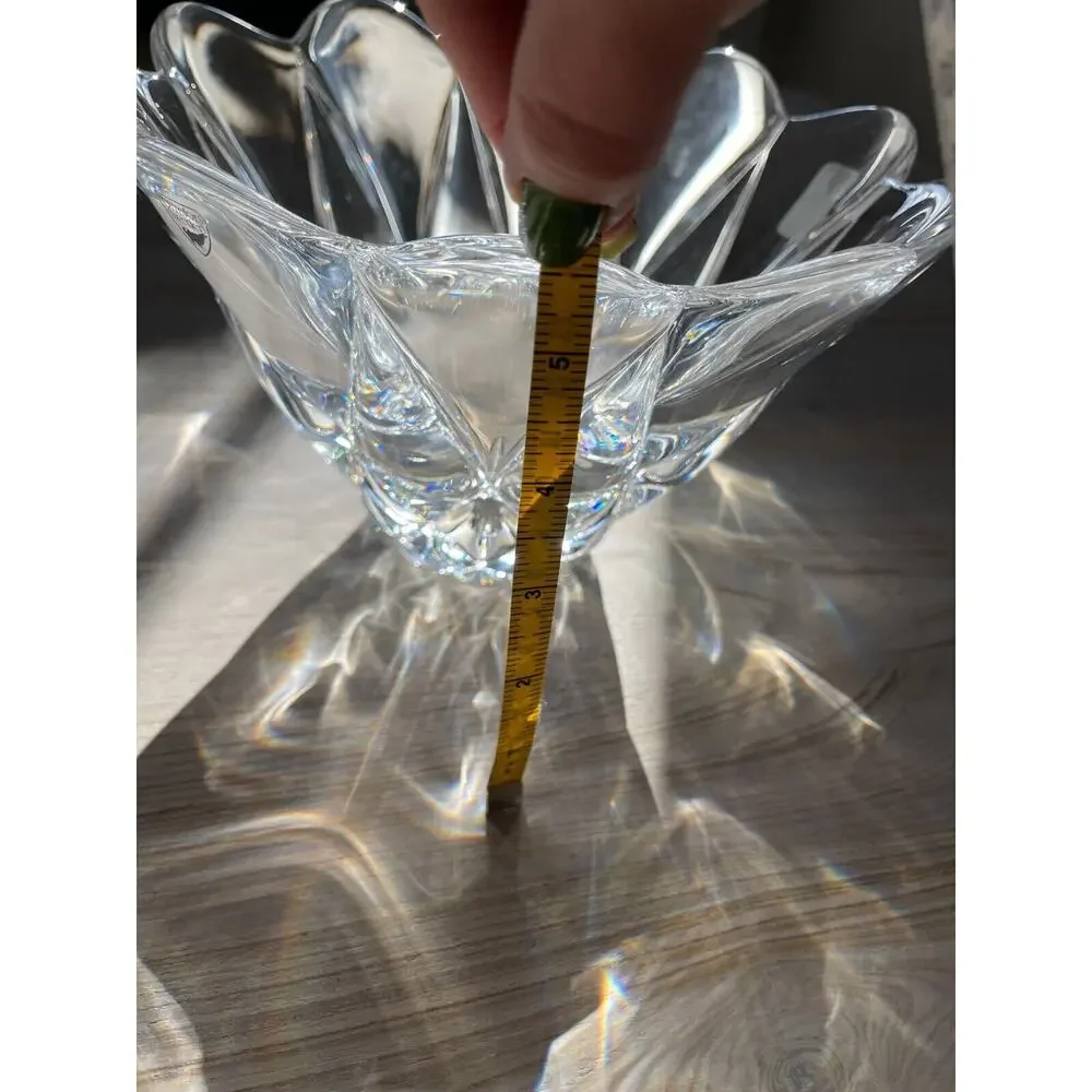 ORREFORS Crystal Sweden Anne Nilsson Design DAISY Scallop Bowl 8 3/4